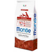 Monge Корм для щенков всех пород с ягненком, рисом и картофелем Puppy & Junior Speciality Lamb
