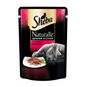Sheba Консервы для кошек паучи Naturalle цельные кусочки, говядина и ягненок