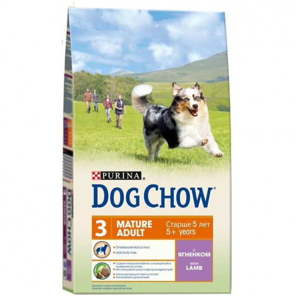 Dog Chow Корм для собак старше 5 лет с ягненком
