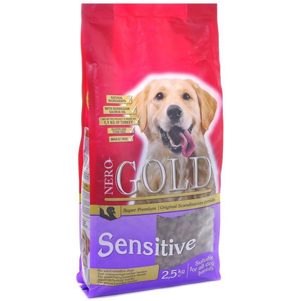 Nero Gold Корм для собак с чувствительным пищеварением на индейке и рисе