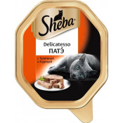 Sheba Консервы для кошек в ламистере Delicatesso патэ с телятиной и курицей