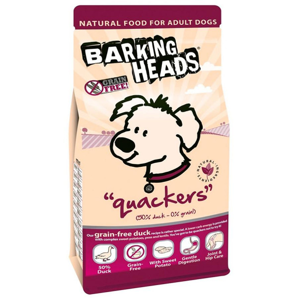 Barking Heads Беззерновой корм с уткой и бататом для собак