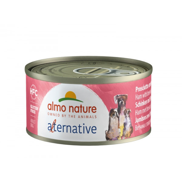 Almo Nature Консервы для собак с ветчиной и говядиной брезаола 55% мяса