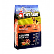 Ontario Корм для собак крупных пород с говядиной и рисом Adult Large Beef & Rise