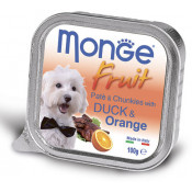 Monge Консервы для собак с уткой и апельсином Dog Fruit Duck