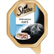 Sheba Консервы для кошек в ламистере Delicatesso патэ с лососем