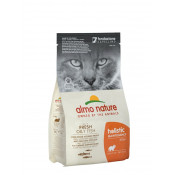 Almo Nature Корм для взрослых кошек с жирной рыбой и коричневым рисом Holistic Adult Cat White Fish & Rice