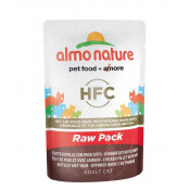 Almo Nature Паучи 75% мяса для кошек - куриное филе с ветчиной Classic Raw Pack Chicken Fillet with Ham