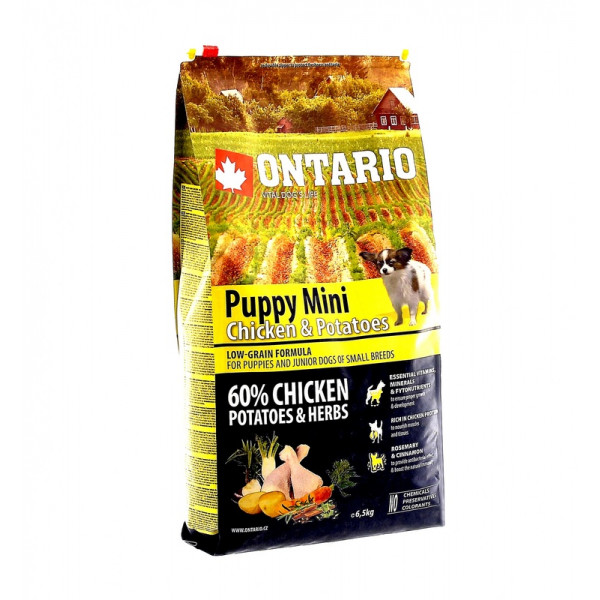 Ontario Корм для щенков малых пород с курицей и картофелем