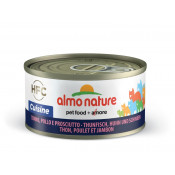 Almo Nature Консервы для кошек с тунцом, курицей и ветчиной HFC Adult Cat Tuna, Chicken & Ham Cuisine