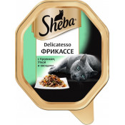 Sheba Консервы для кошек в ламистере Delicatesso фрикассе с кроликом, уткой и овощами