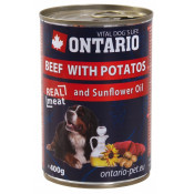 Ontario Консервы для собак с говядиной и картофелем Beef, Potatos, Sunflower Oil