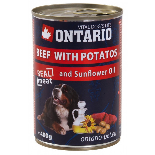Ontario Консервы для собак с говядиной и картофелем