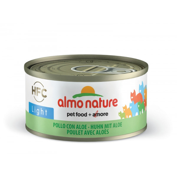 Almo Nature Низкокалорийные консервы для кошек с курицей и алоэ