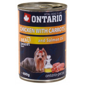 Ontario Консервы для собак с курицей и морковью Chicken, Carrots, Salmon Oil