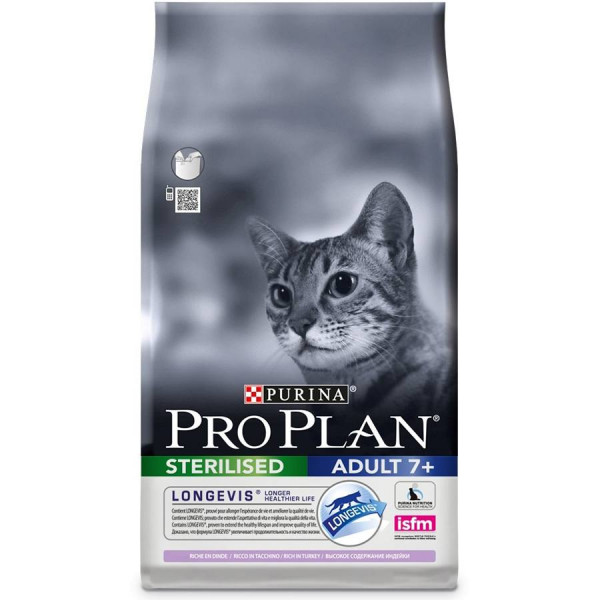 Purina Pro Plan Корм для пожилых кастрированных котов и стерилизованных кошек (Sterilized 7+)