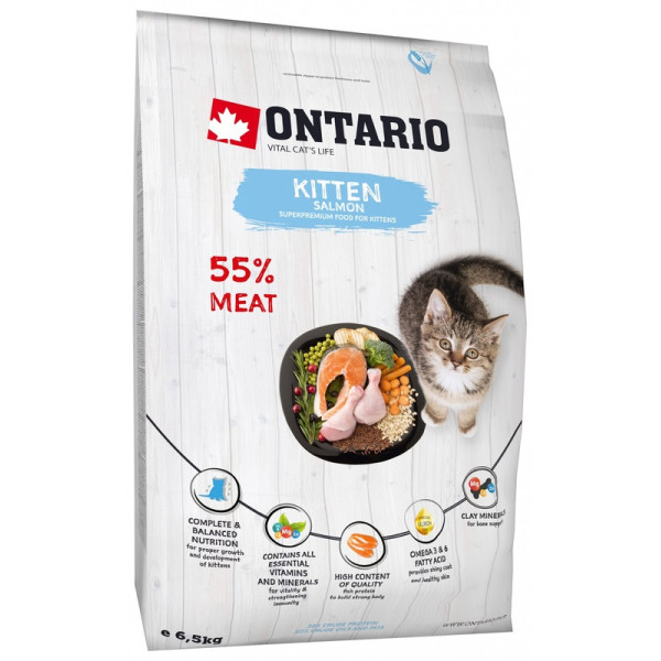 Ontario Корм для котят с лососем