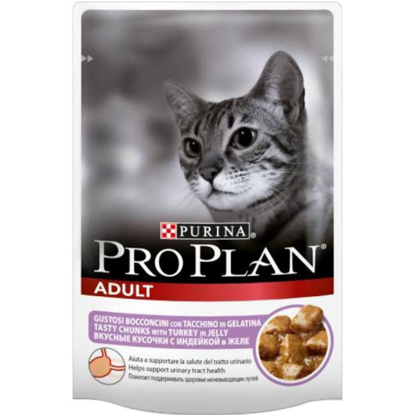 Purina Pro Plan Кусочки в желе для кошек с индейкой (Turkey)