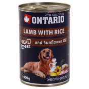 Ontario Консервы для собак с ягненком и рисом Lamb, Rice, Sunflower Oil