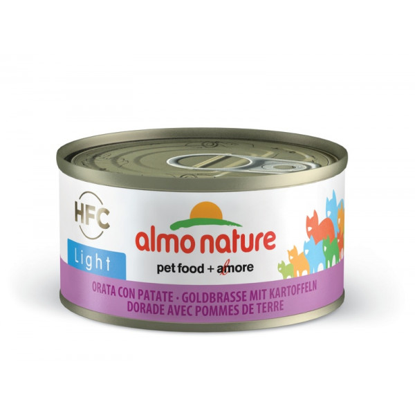 Almo Nature Низкокалорийные консервы для кошек с морским лещем и картофелем