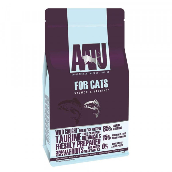 AATU Корм для кошек с лососем и сельдью