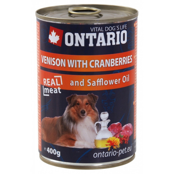Ontario Консервы для собак с олениной и клюквой