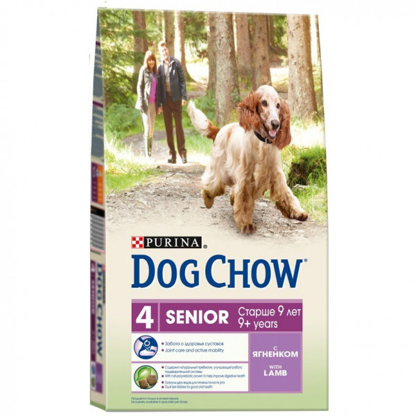 Dog Chow Корм для пожилых собак старше 9 лет с ягненком