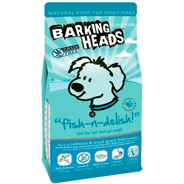 Barking Heads Беззерновой корм с лососем, форелью и бататом для собак