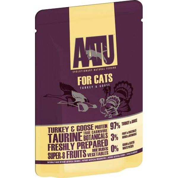 AATU Паучи для кошек с индейкой и гусём