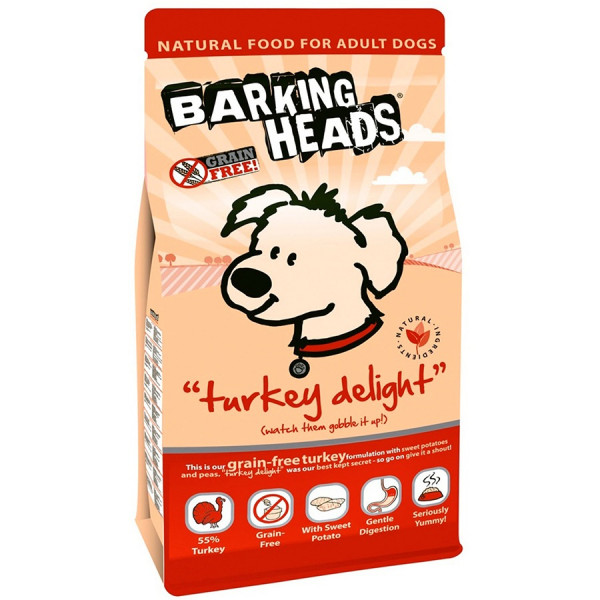 Barking Heads Беззерновой корм с индейкой и бататом для собак