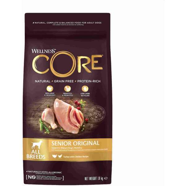 Wellness Core CORE Корм из индейки с курицей для пожилых собак всех пород 1,8 кг