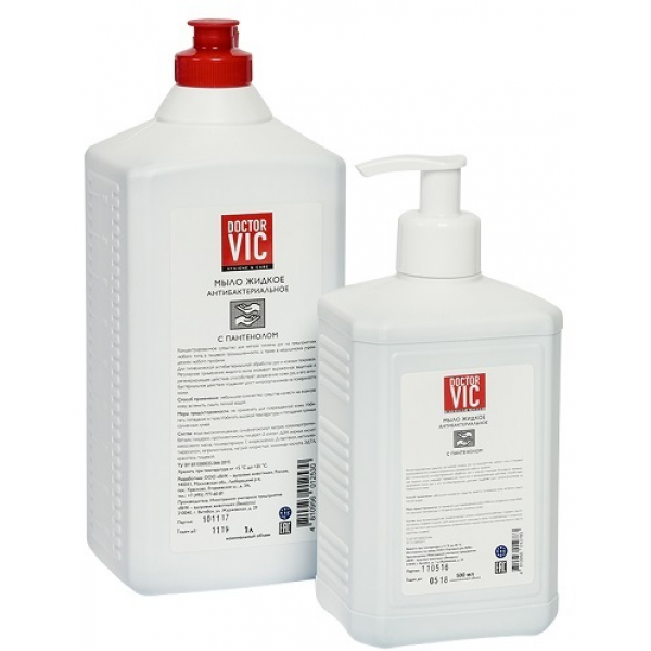 Vic VIC Мыло жидкое Doctor VIC, антибактериальное с пантенолом, фл. 500 мл