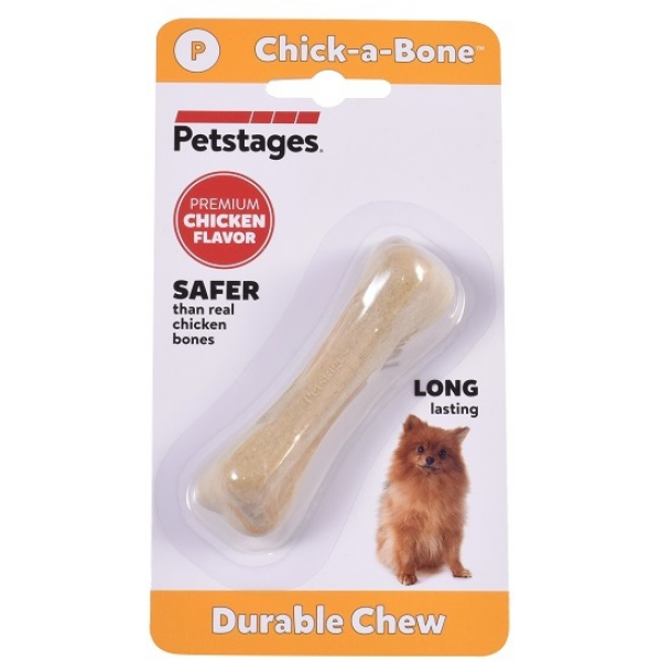 PETSTAGES Petstages игрушка для собак Chick-A-Bone косточка с ароматом курицы 8 см очень маленькая